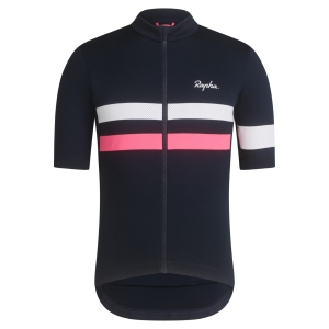 Rapha Brevet Erkek Jersey Lacivert Pembe Beyaz | 52370-STIM