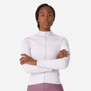 Rapha Core Long Sleeve Kadın Jersey Mor Beyaz | 91843-ZTPR