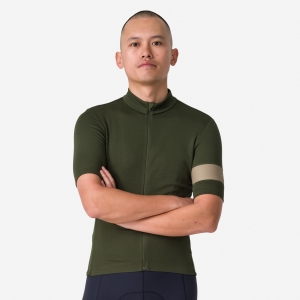 Rapha Klasik II Erkek Jersey Koyu Zeytin Yeşili Yeşil Zeytin Yeşili Yeşil | 49806-JZMD