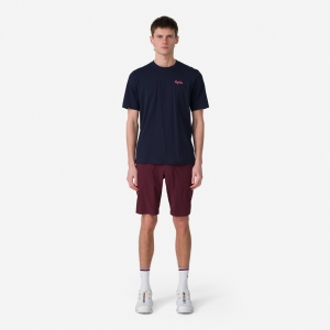 Rapha Logo Erkek Tişört Lacivert Pembe | 53062-QMYR