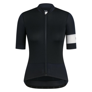 Rapha Pro Team Cycling Warm Binme Kadın Jersey Siyah Beyaz | 49807-LGHY