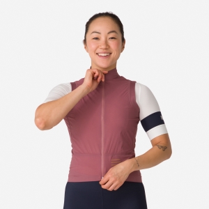 Rapha Pro Team Hafif Cycling Gilet Kadın Yelek Pembe Kahverengi Kırmızı Kahverengi | 73625-WABP