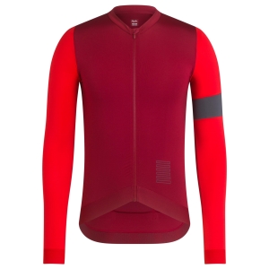 Rapha Pro Team Long Sleeve Antrenman Cycling Erkek Jersey Koyu Kırmızı Kırmızı | 45920-SNYB