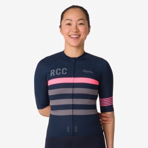 Rapha RCC Women`s Pro Team Aero Kadın Jersey Lacivert | 14879-LEFZ